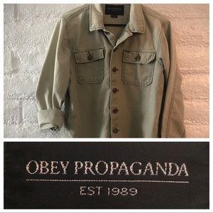 Obey Ideals Organic Field Shirt Olive M